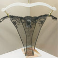 ZD Black Embroidered Rose Briefs