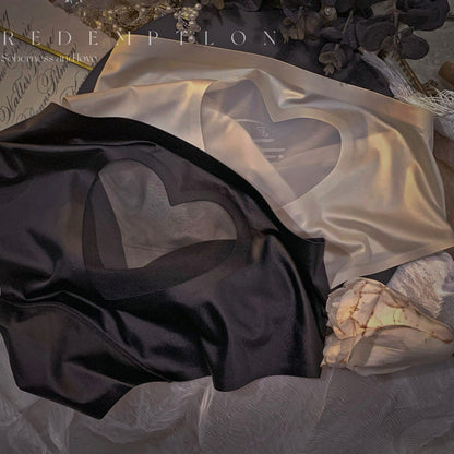 ZD Cut-Out Heart Ice Silk Briefs