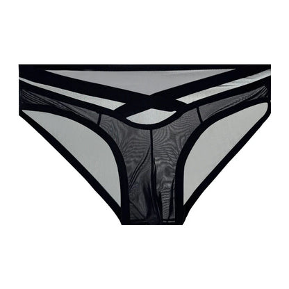 Cross-waist belt sexy transparent brief