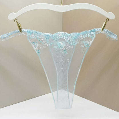 ZD  Black Embroidered Rose Briefs