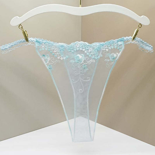 ZD  Black Embroidered Rose Briefs