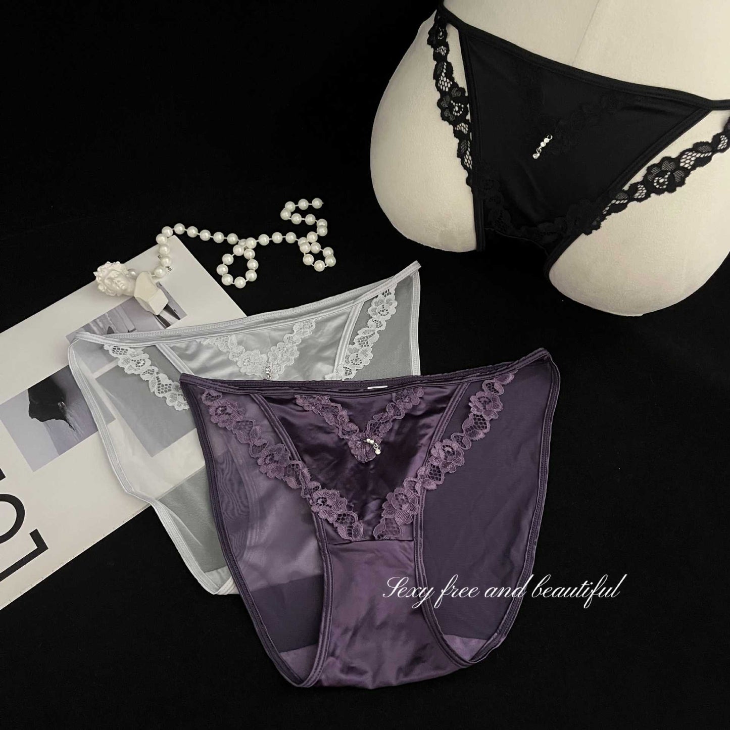ZD  Necklace Lace Briefs