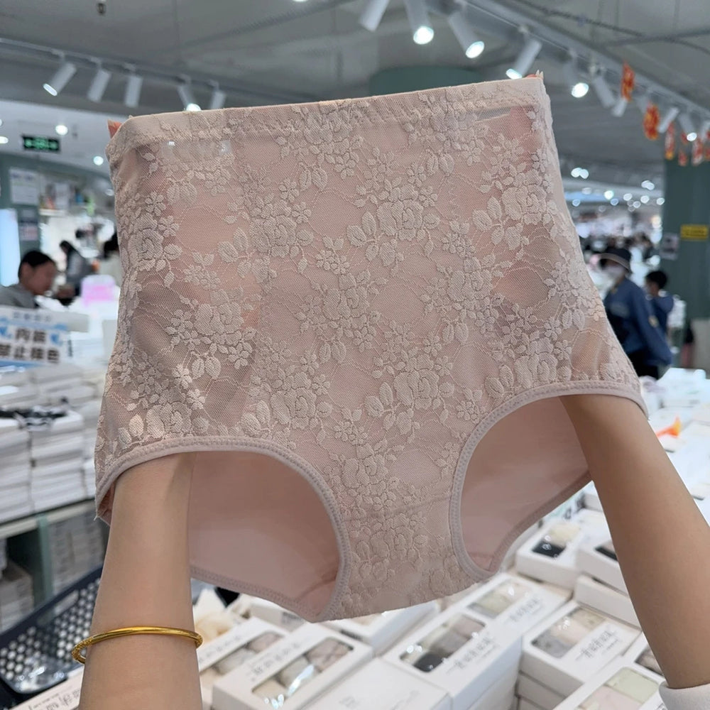 High-Waist Lace Jacquard Shaping Briefs