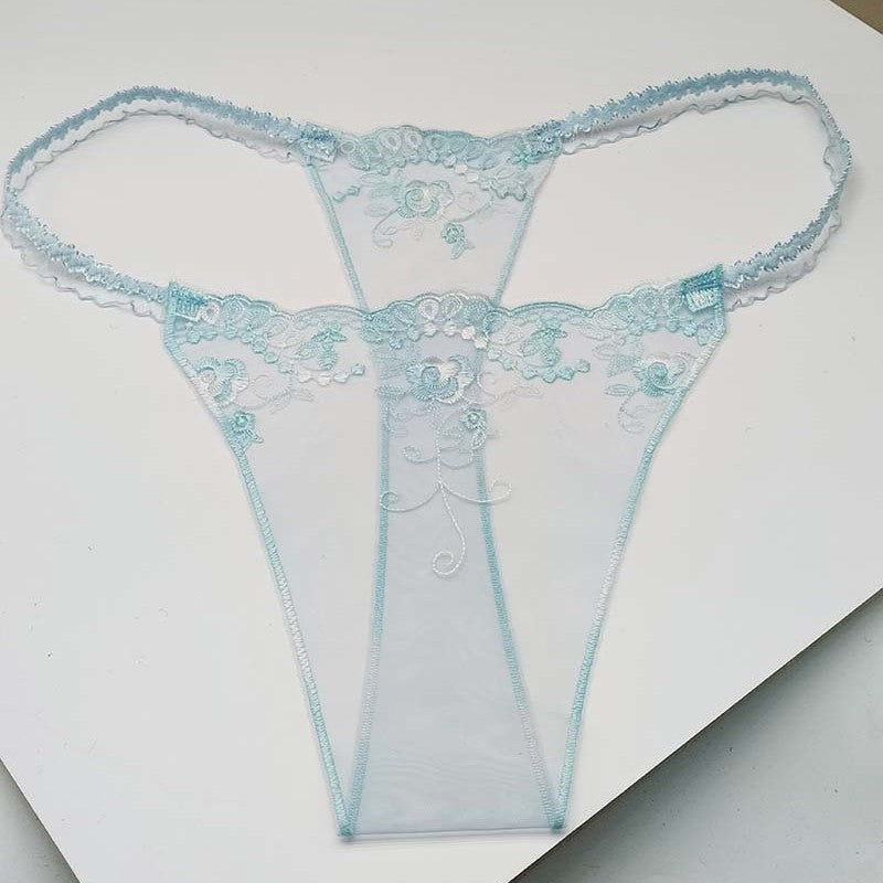ZD  Black Embroidered Rose Briefs