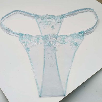 ZD  Black Embroidered Rose Briefs