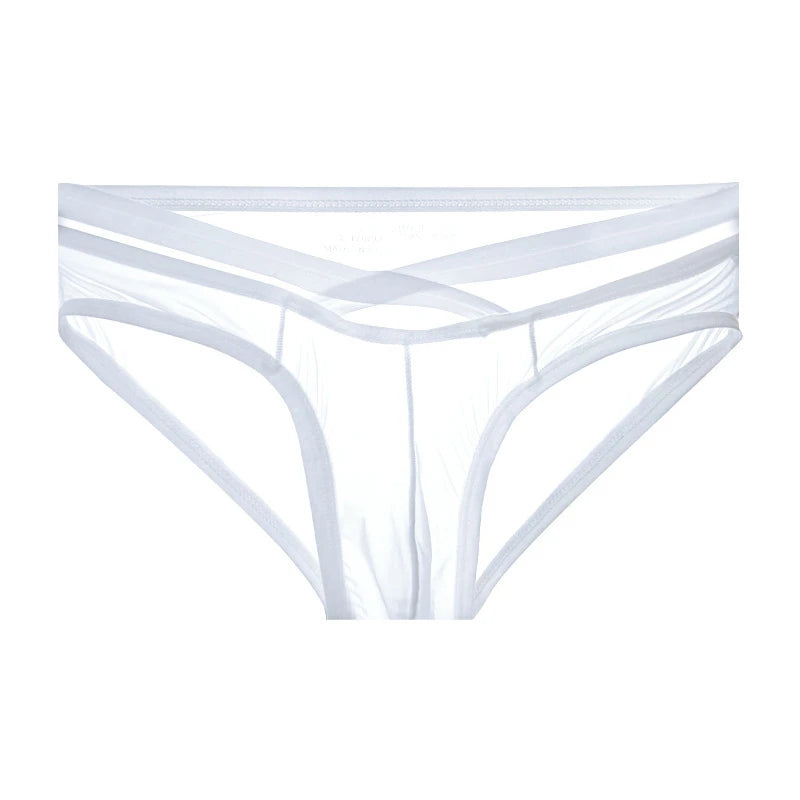 Cross-waist belt sexy transparent brief