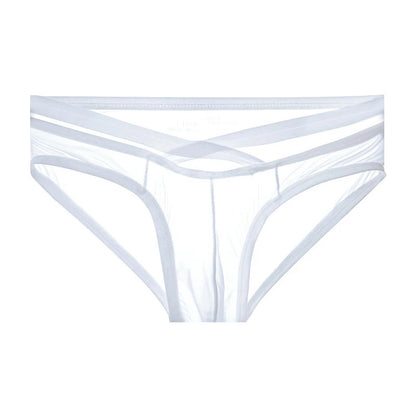 Cross-waist belt sexy transparent brief