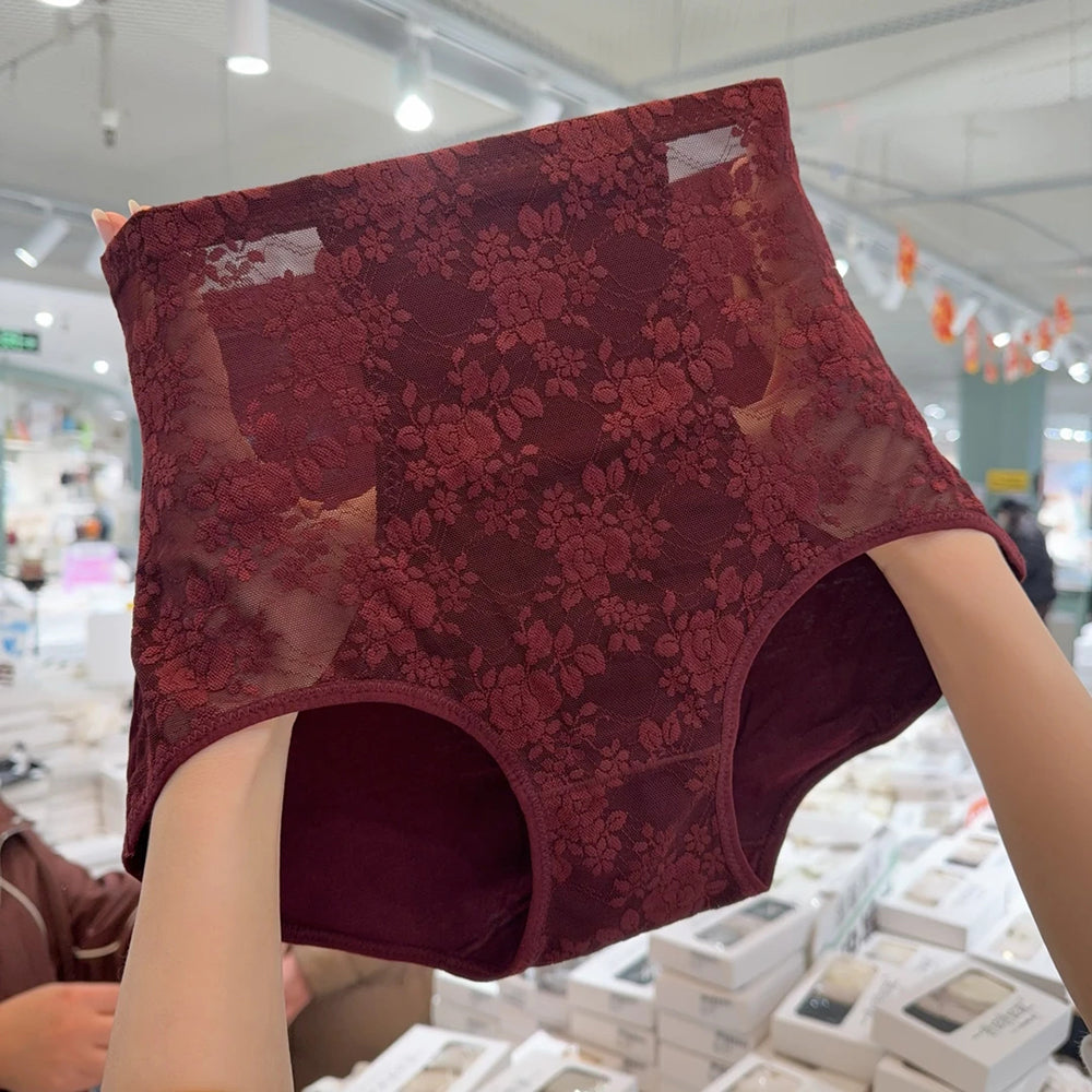 High-Waist Lace Jacquard Shaping Briefs