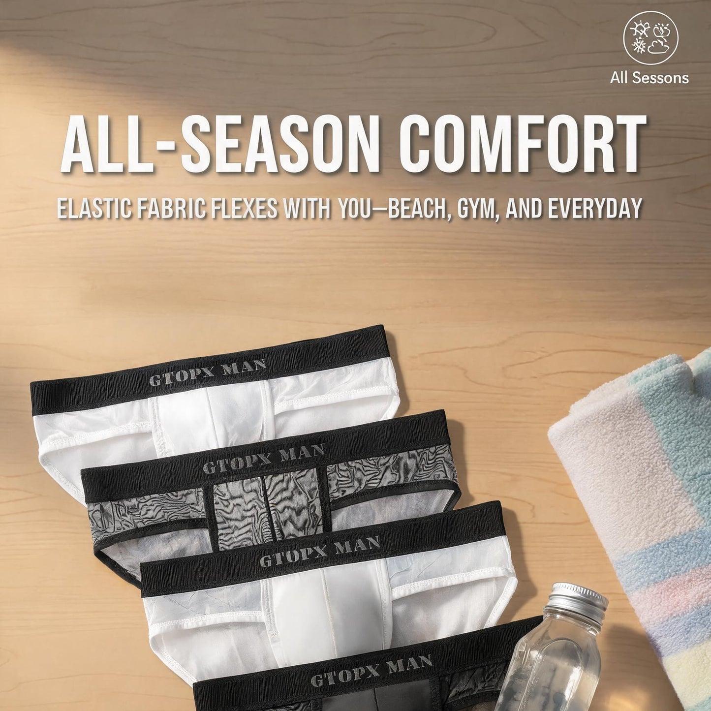 ZDBlack-Trim Sheer Comfort Briefs