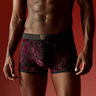 3D Rose Flocked Sheer Mesh Tiger Logo Waistband Boxer Briefs