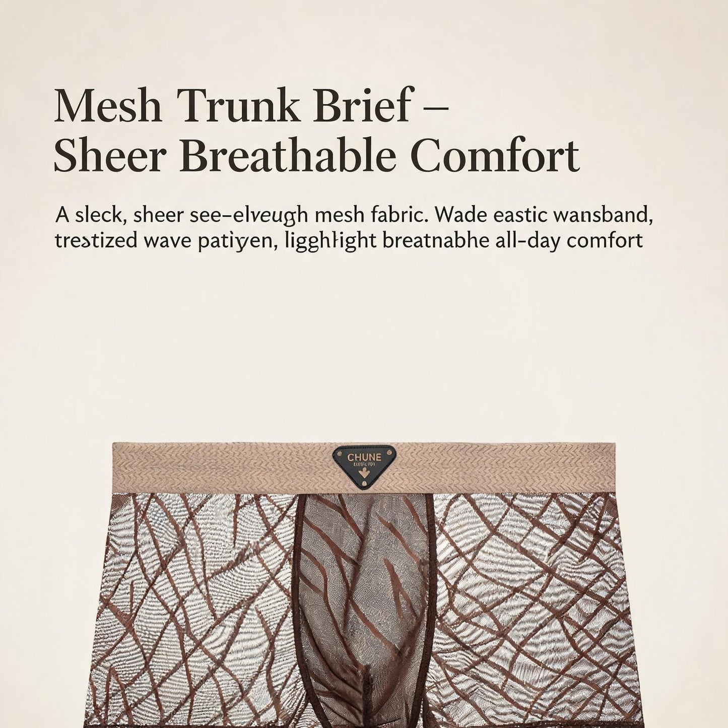 ZD  Leaf Lace Sheer Boxer Briefs