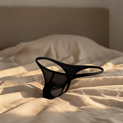 QS【Fan Benefit Item】Ultra-Thin Sheer Sexy Low Rise T-Back Fit Thong