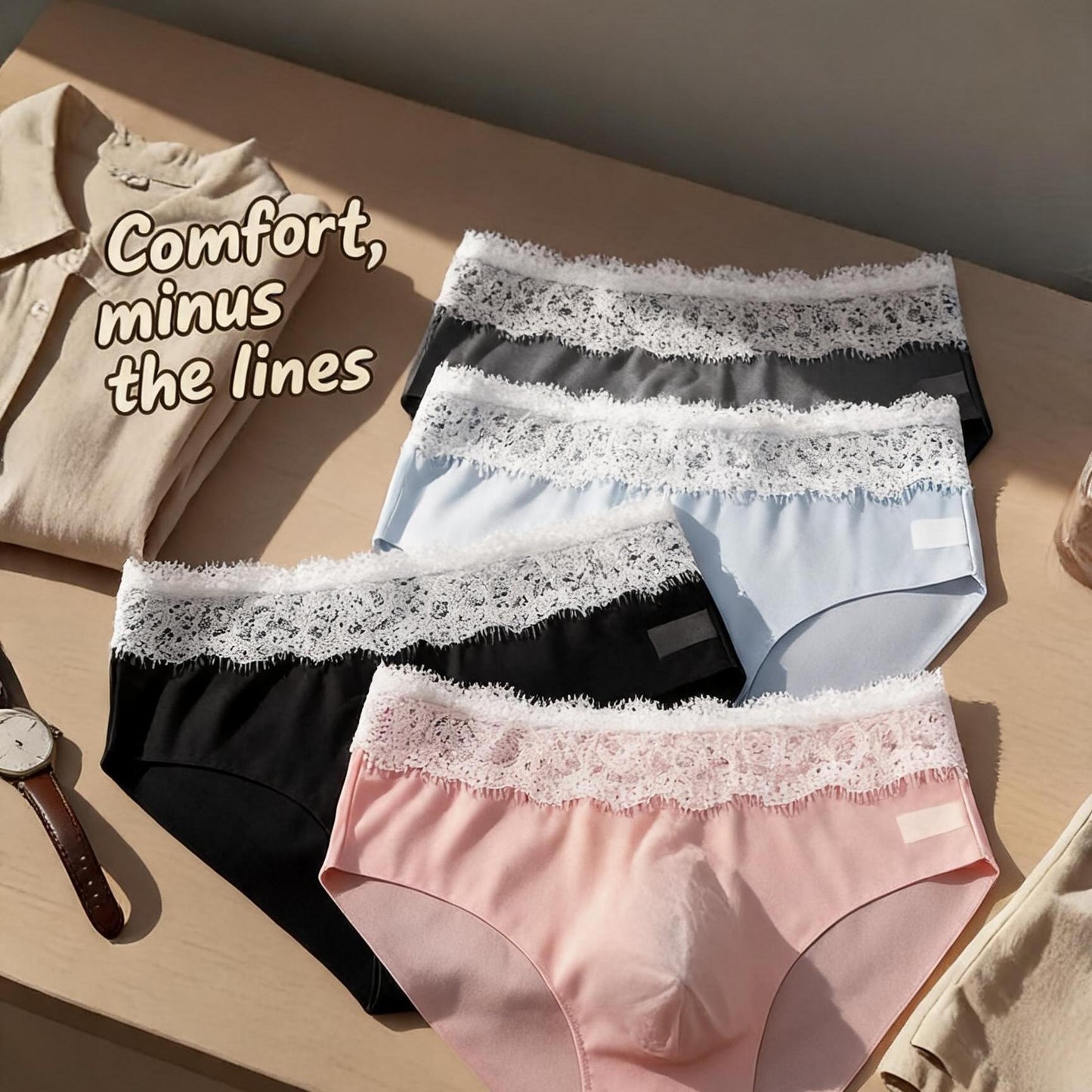 ZD Cool Ice Silk No Trace Briefs