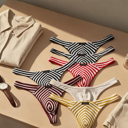 ZD Eye-Catching Striped Men Thong