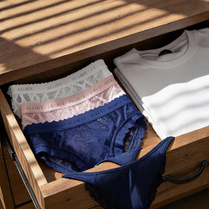 ZD Textured Lace See-Thru Briefs