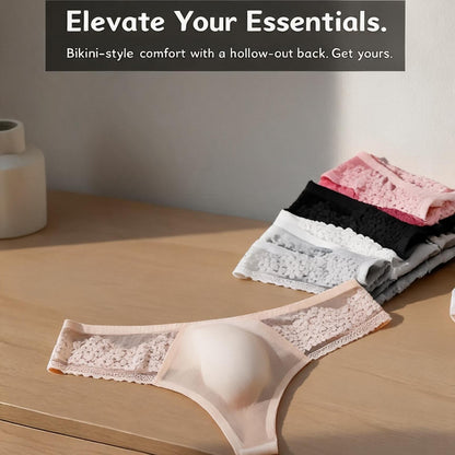 ZD Satin Lace Patchwork Thong