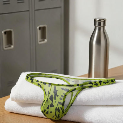 ZD Eye‑Catching Animal‑Print Sexy Men Thong