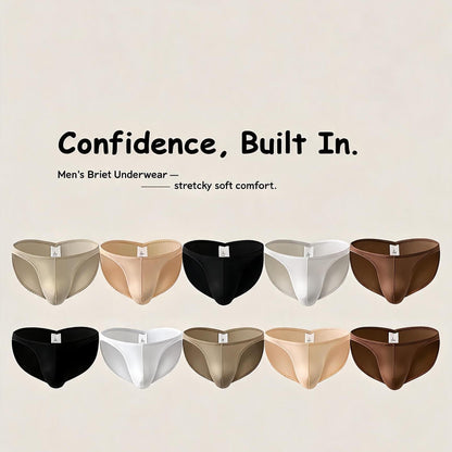 ZD Pleated Satin Gentle‑Fit Men Briefs