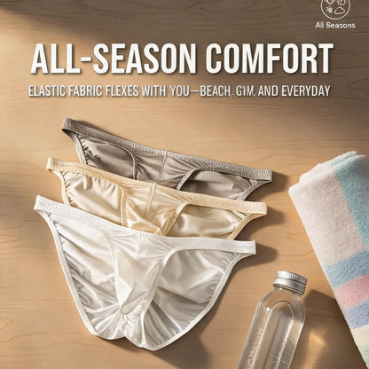 ZD Pleated Satin Gentle‑Fit Men Briefs