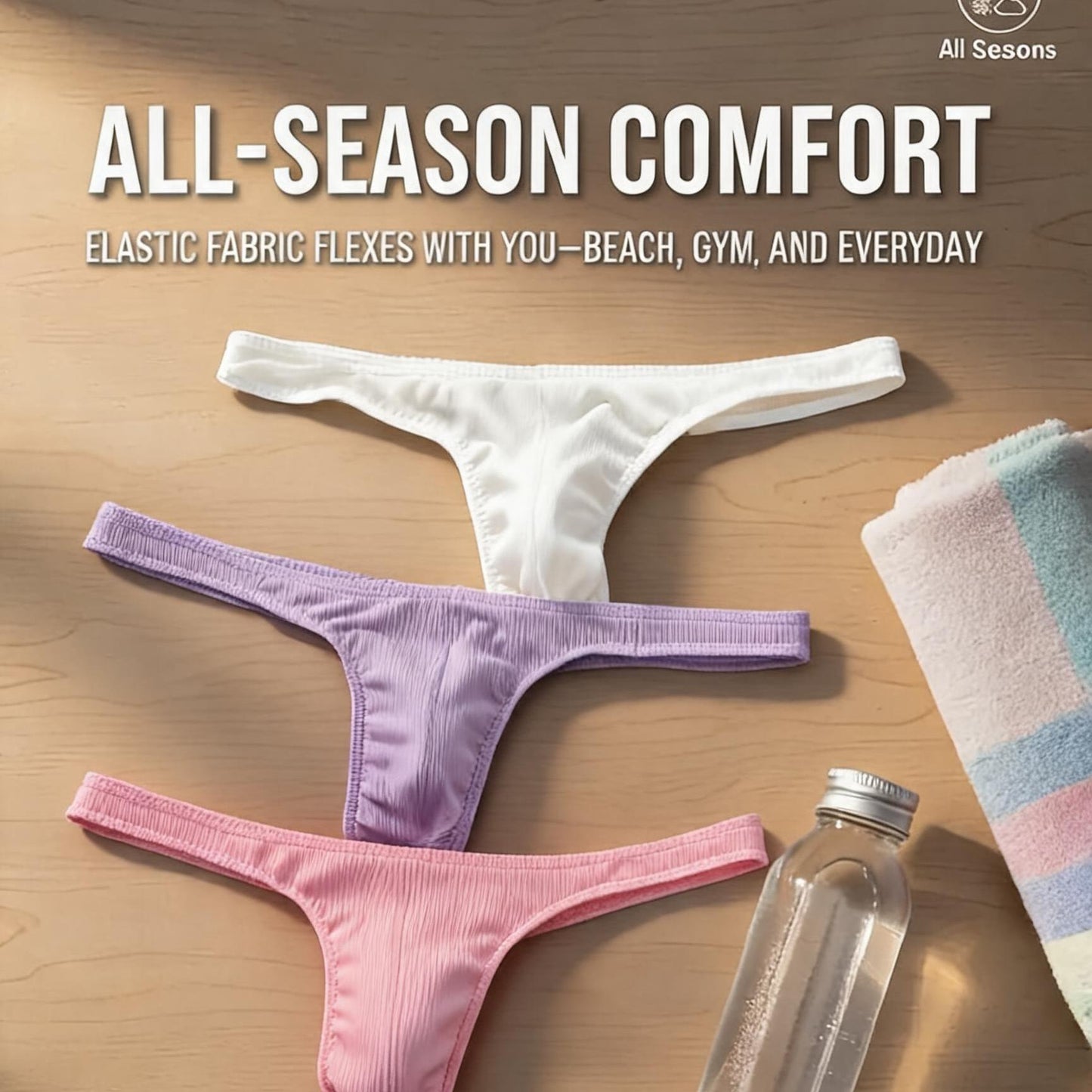 ZD Stretchy Silky Basic Thong