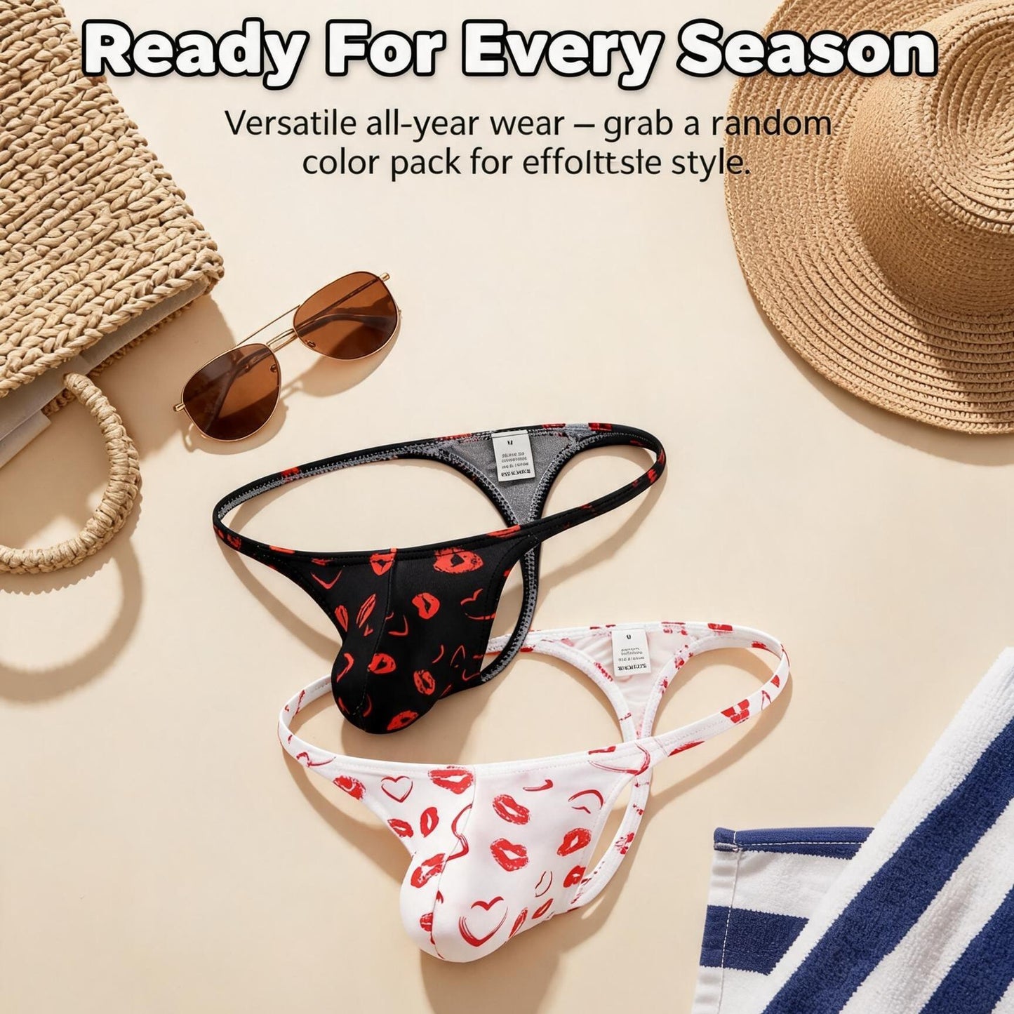 ZD 3D Pouch Printed Men Thong