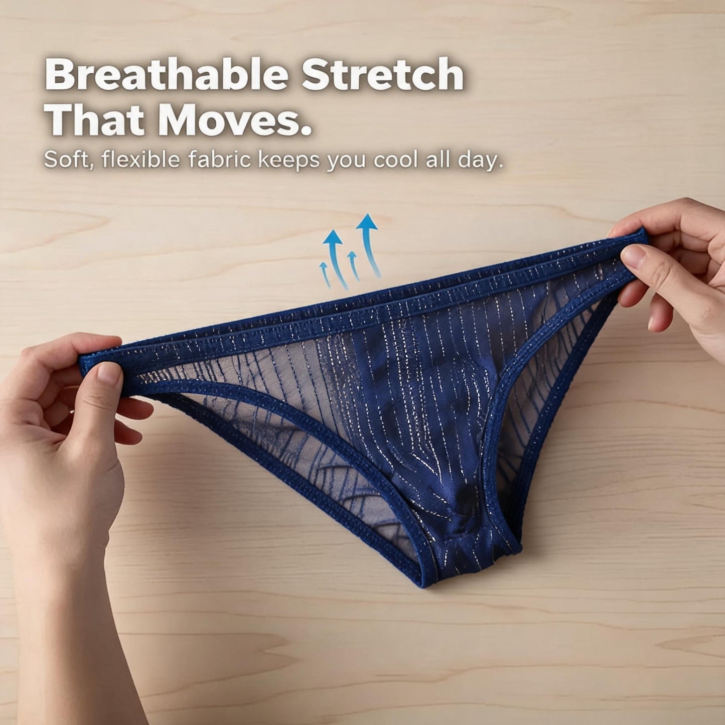 ZD Vertical Texture Sheer Briefs