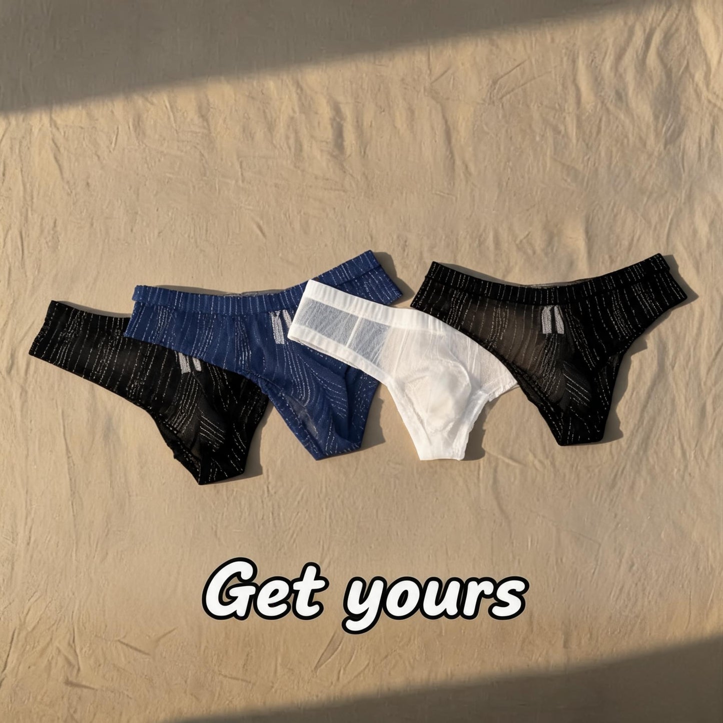 ZDStriped Texture Sheer Briefs