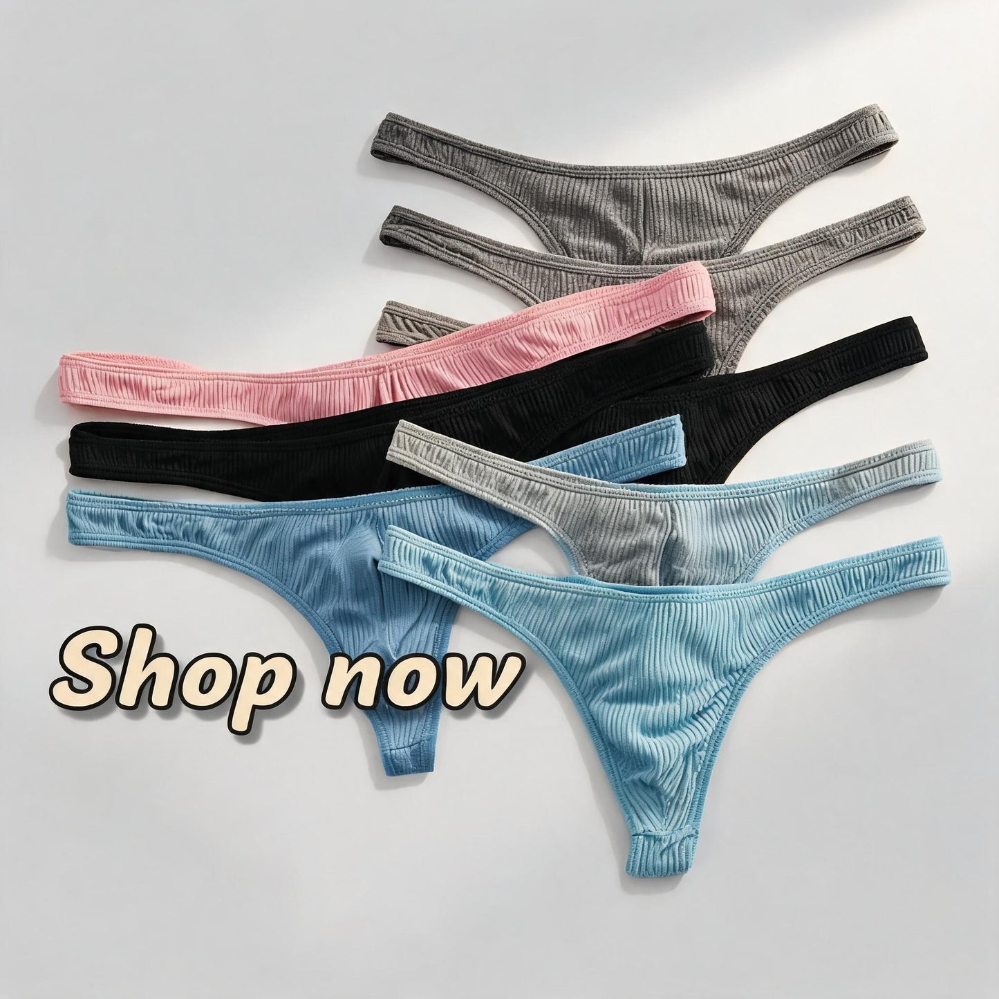 ZDRibbed Stretchy Slim Thong