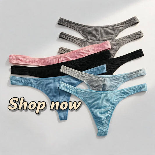 ZDRibbed Stretchy Slim Thong