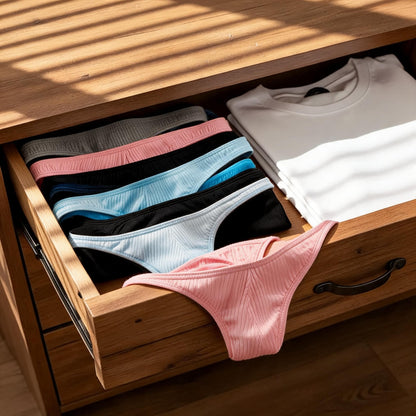 ZDRibbed Stretchy Slim Thong