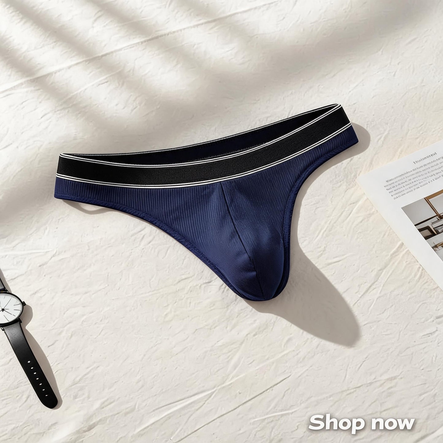 ZD Wide Waist Textured Thong