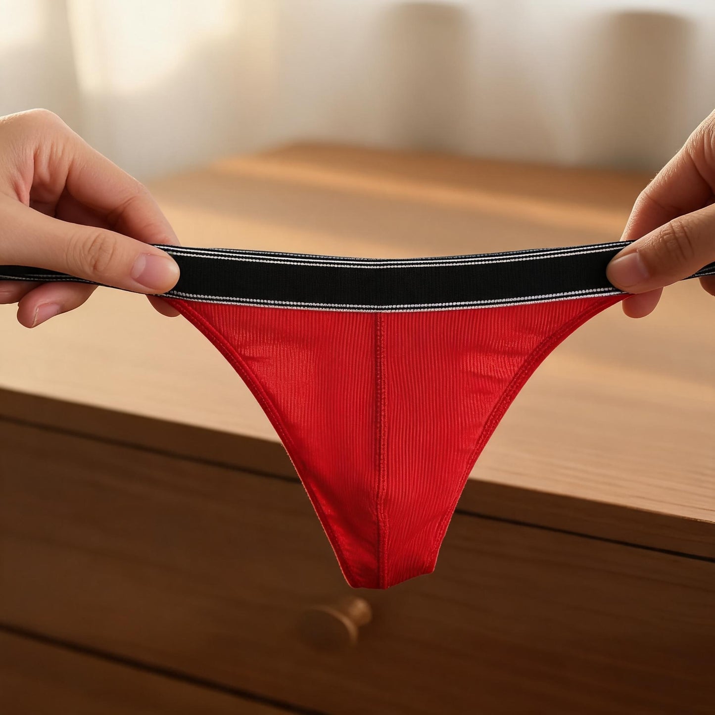ZD Wide Waist Textured Thong