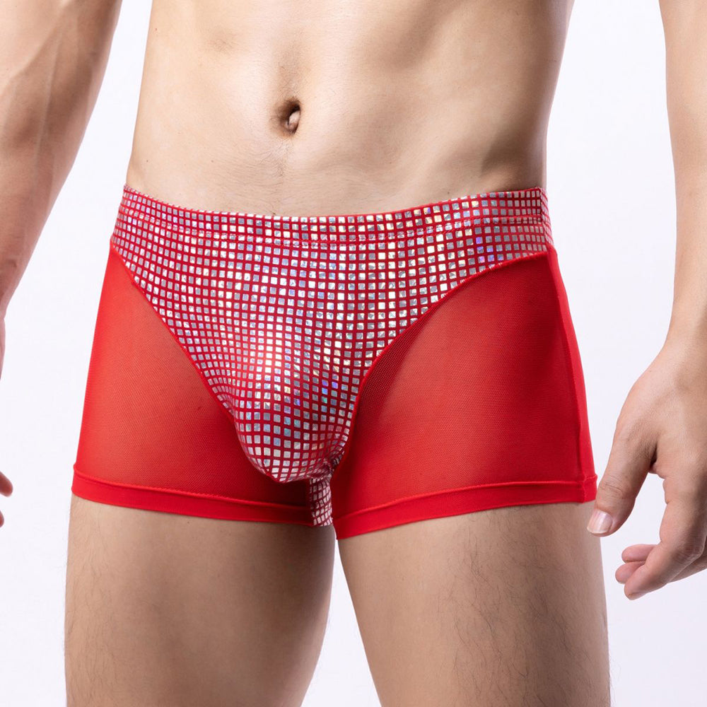 Colorful checkered ultra-thin breathable boxer briefs