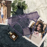 Butterfly Tassel Embroidery Sheer Mesh Mid-Rise Briefs