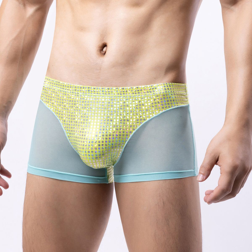 Colorful checkered ultra-thin breathable boxer briefs