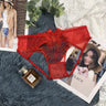 Butterfly Tassel Embroidery Sheer Mesh Mid-Rise Briefs