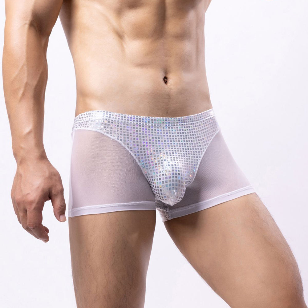 Colorful checkered ultra-thin breathable boxer briefs
