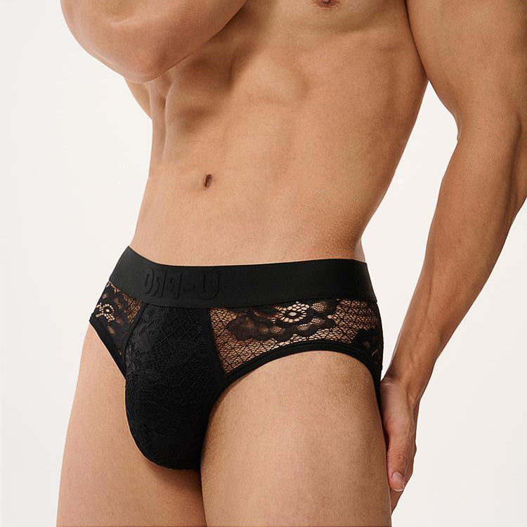 Cotton Pouch Lace Briefs