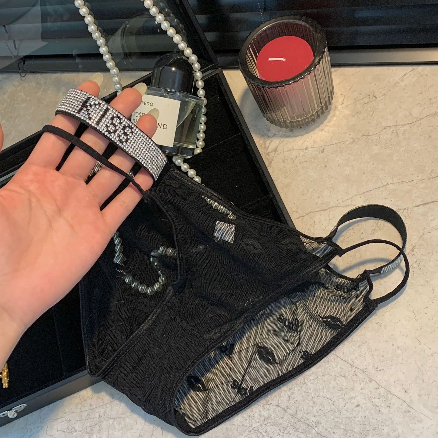 ZD Waist Crystal Lace Panties