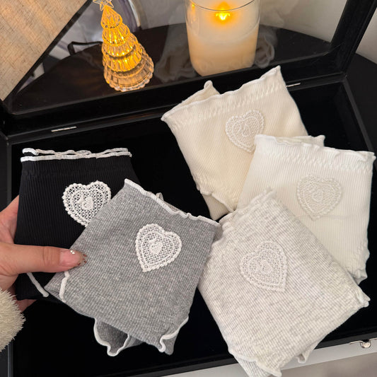 ZD Cotton Heart Briefs（4Packs）