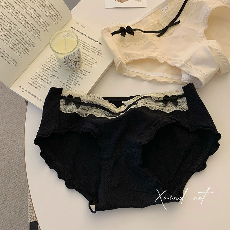 ZD Triple-Bow Cotton Panty