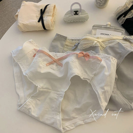 ZD Triple-Bow Cotton Panty
