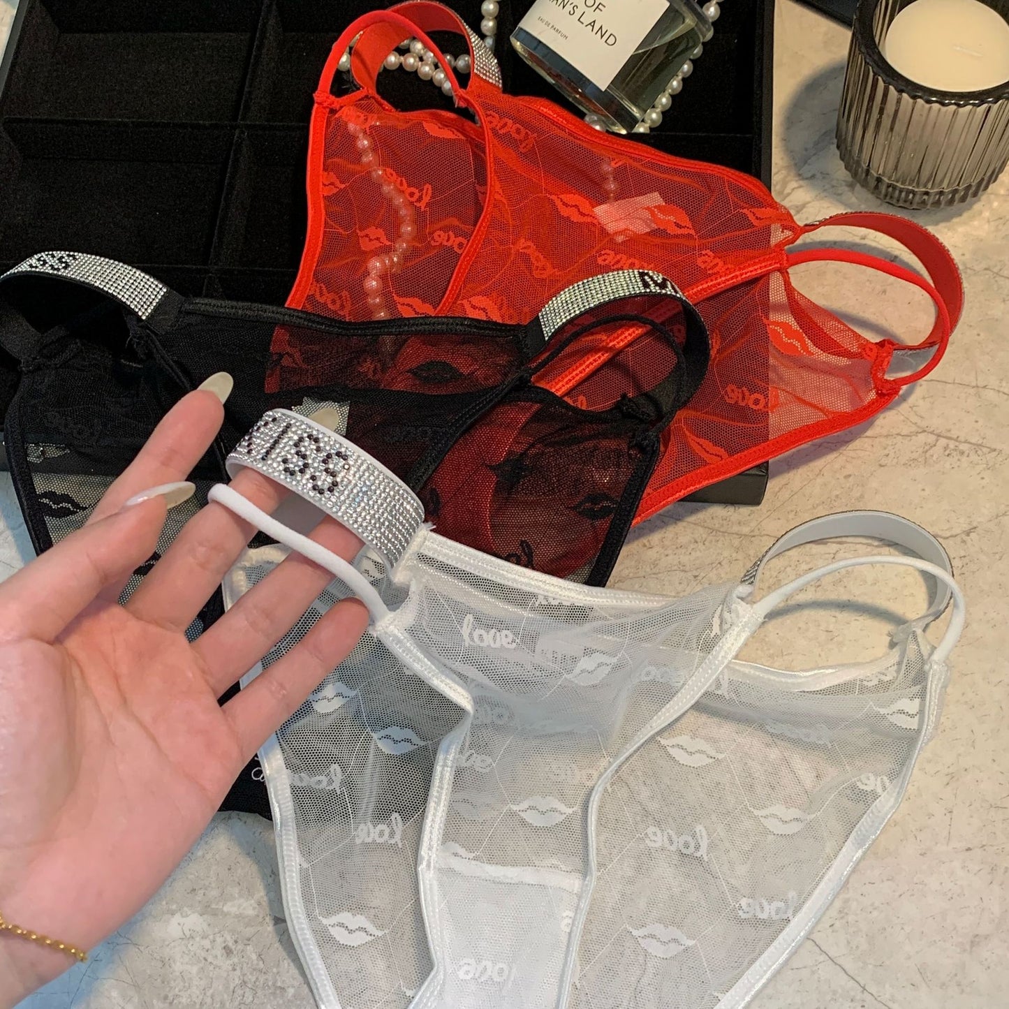 ZD Waist Crystal Lace Panties