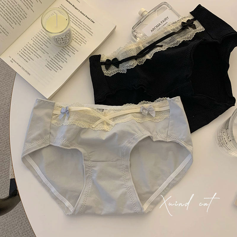 ZD Triple-Bow Cotton Panty
