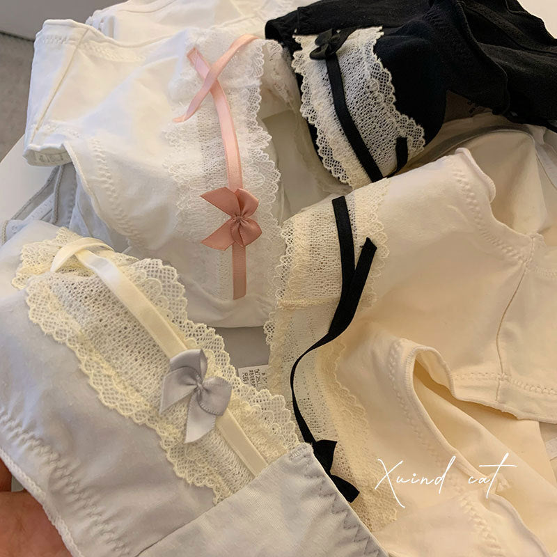 ZD Triple-Bow Cotton Panty