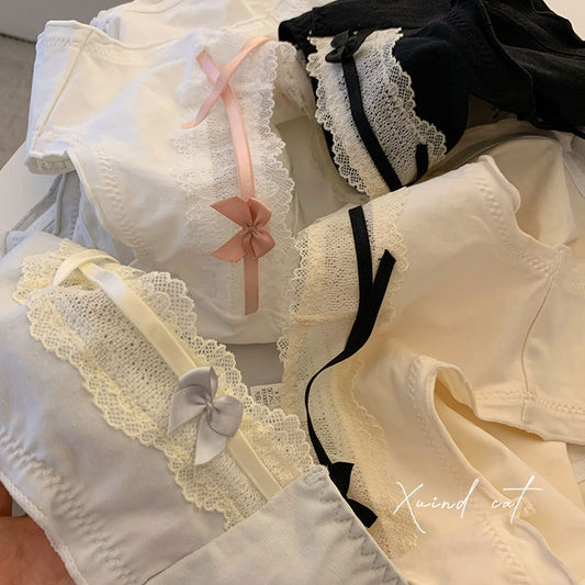 ZD Triple-Bow Cotton Panty