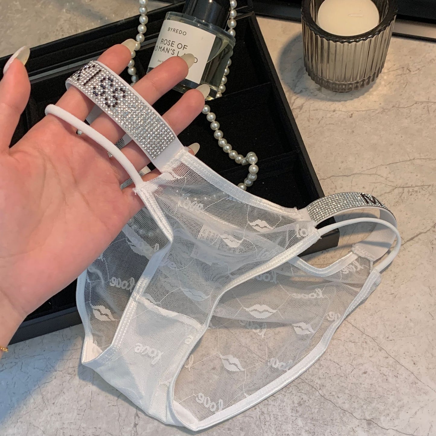 ZD Waist Crystal Lace Panties