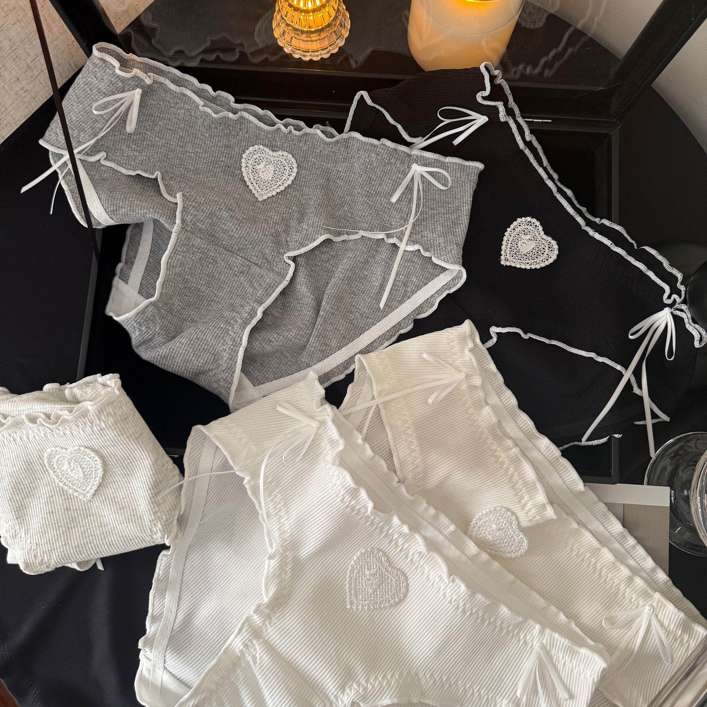 ZD Cotton Heart Briefs（4Packs）