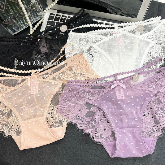 ZD Lavender Dot Lace（4Packs）