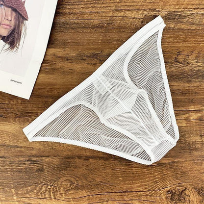 Striped transparent sexy briefs